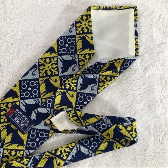 Kings Lynn Taurus Zodiac Men's Tie blue / green - Picture 6 of 7